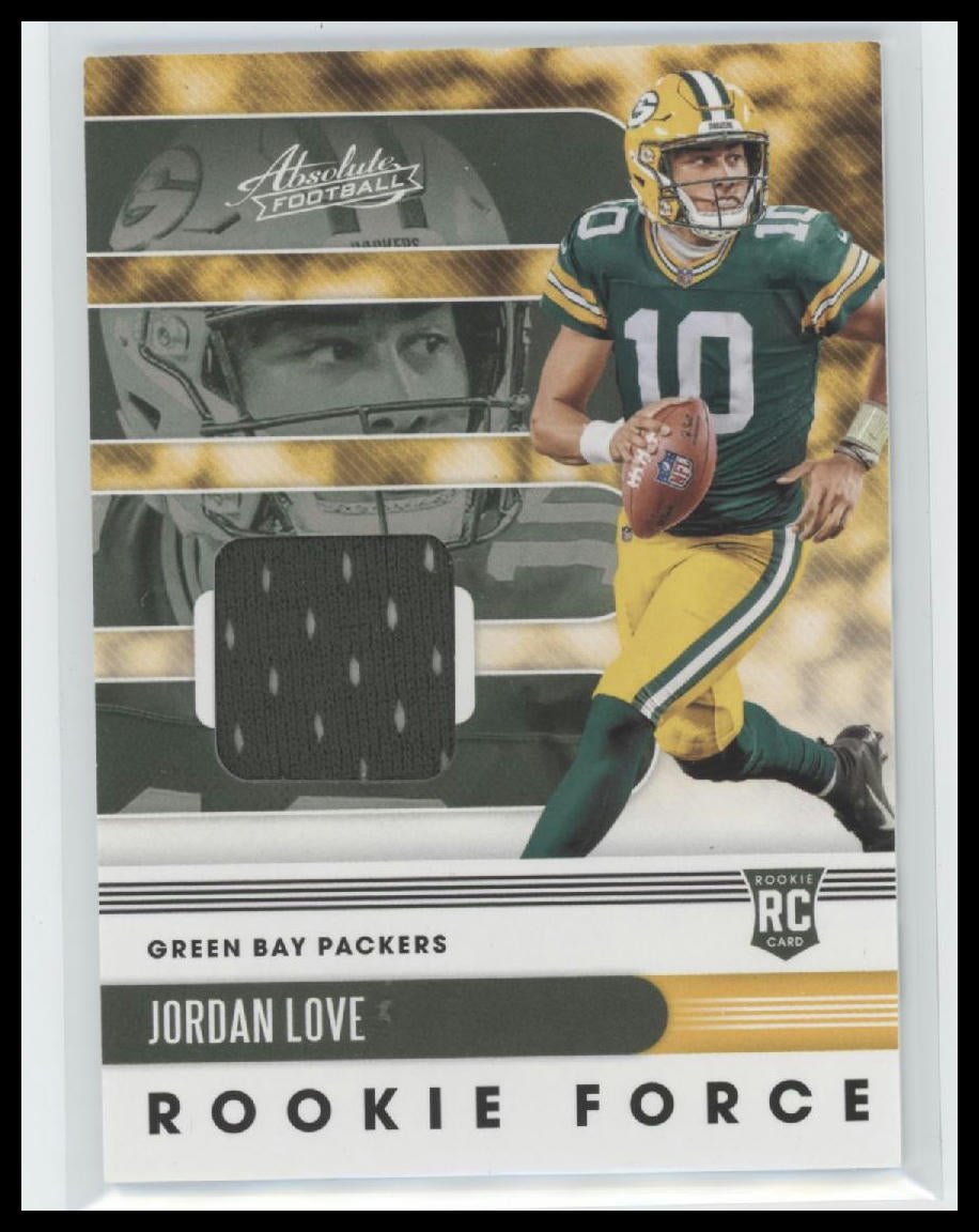 59024937-front 2020 Panini Absolute Rookie Force Jordan Love #4 - Image 1
