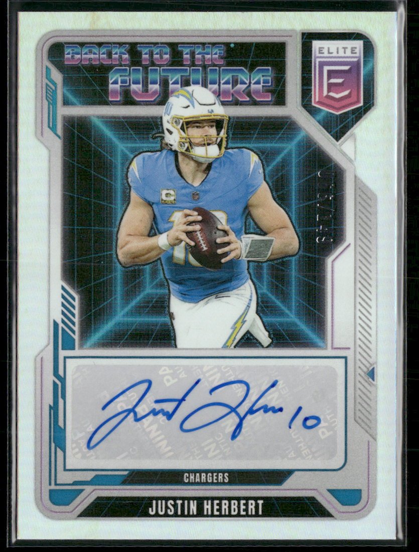 59120094-front 2025 Donruss Elite Back to the Future Signatures Justin Herbert /149 BFS-JHT - Image 1