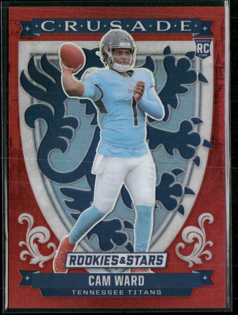 59231277-front 2025 Panini Rookies & Stars Crusade Red Cam Ward #/99 #22 - Image 1