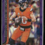 2025 Topps Chrome Purple Lava Bo Nix #/75 #88