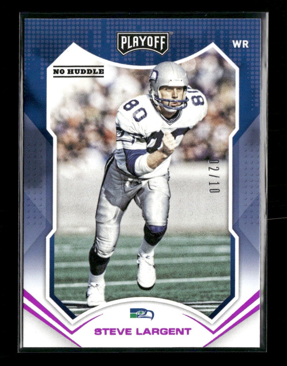59326704-front 2021 Panini Playoff No Huddle Steve Largent #/10 #200 - Image 1