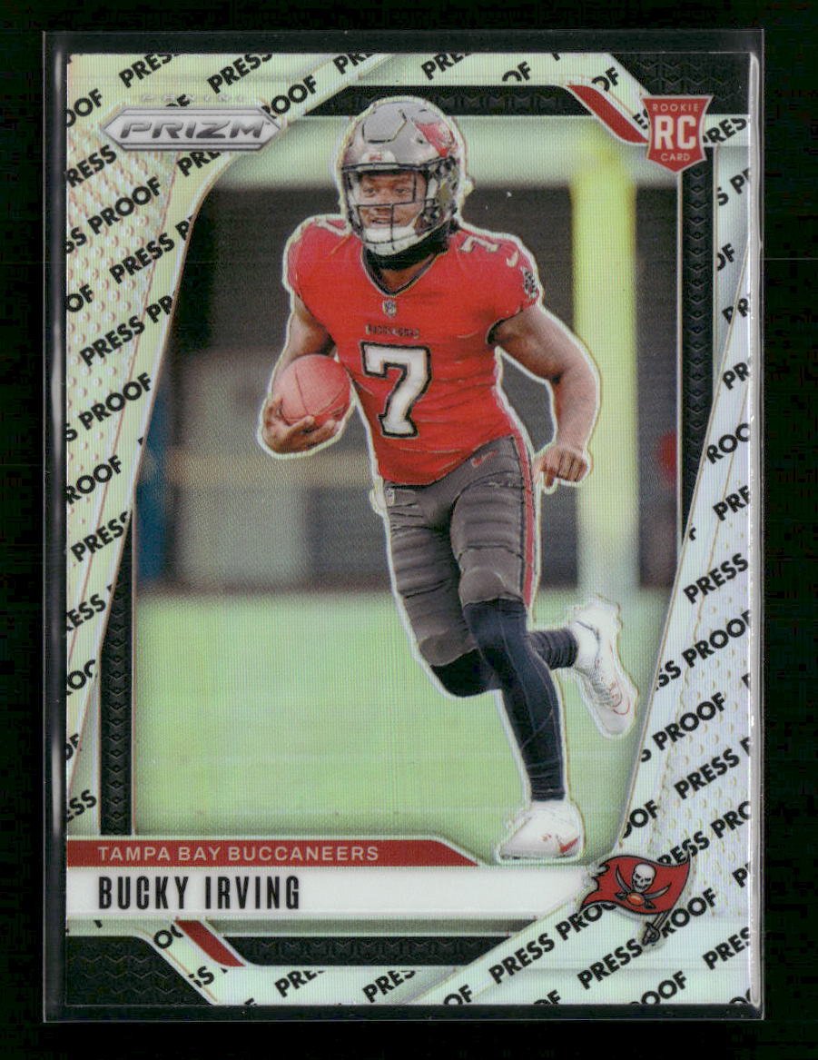 59326719-front 2024 Panini Prizm Press Proof Bucky Irving Rookie #316 - Image 1