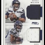 2018 Panini National Treasures Materials Doug Baldwin/Russell Wilson #/99 #CM-20
