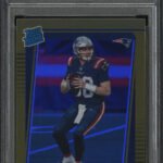 Mac Jones 2021 Donruss Rated Rookie Press Proof Premium Holo Gold Card PSA 10