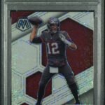 Tom Brady Buccaneers 2021 Mosaic White Sparkle Prizm Card #201 PSA 9 Mint