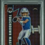 Justin Herbert 2021 Mosaic TD Masters Fanatics Red Prizm Card PSA 10 Gem Mint