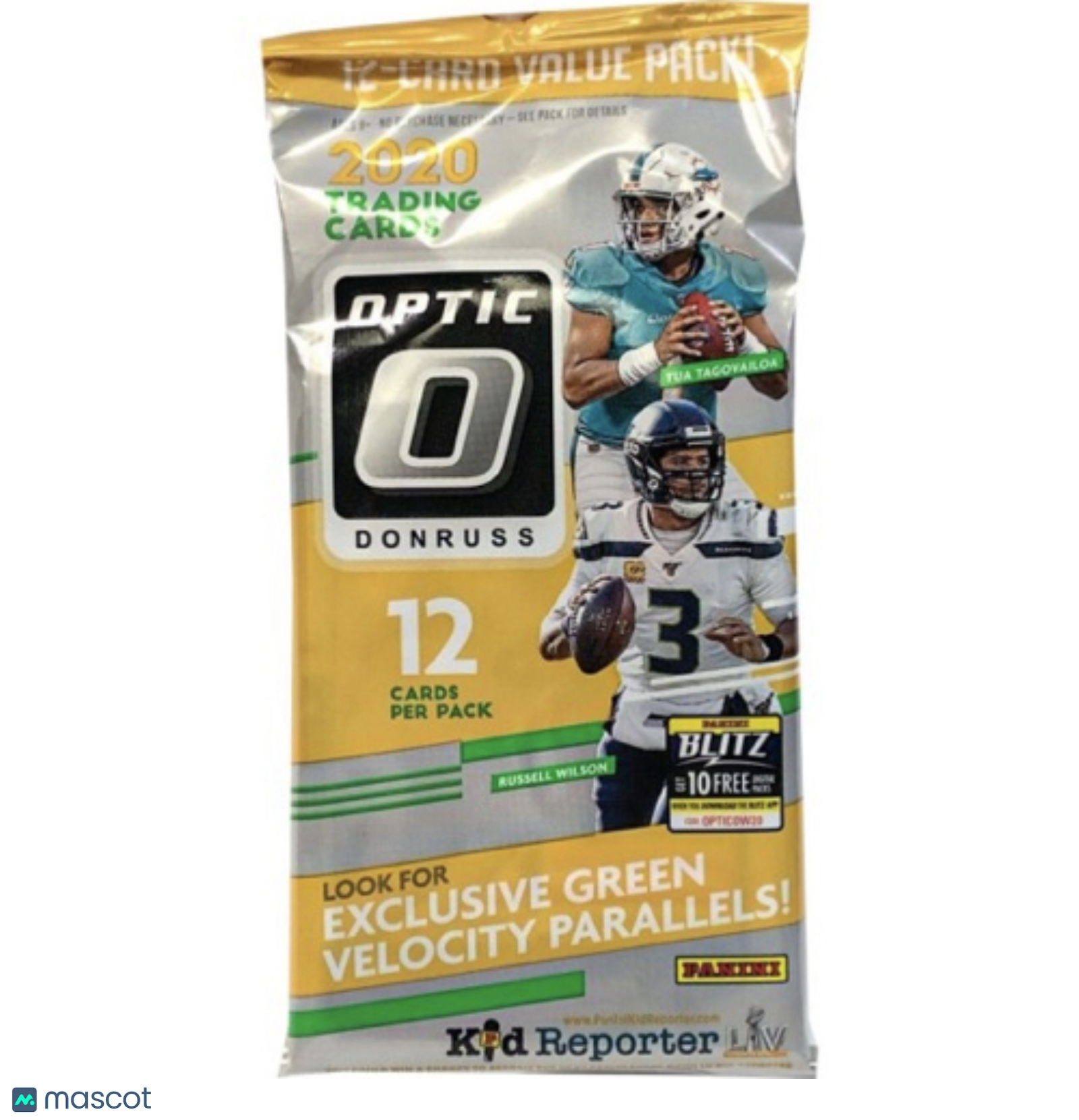 64f5e396-f4b5-4a90-8eb0-416021ff88bf-watermark-raw-V2 2020 Donruss Optic Football Fat Pack (Green Velocity Parallels) - Image 1