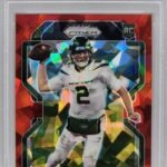 Zach Wilson Jets 2021 Panini Prizm Red Ice Prizm Rookie Card #332 PSA 10 Gem Mint