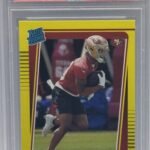 Eli Mitchell 49ers 2021 Donruss Press Proof Yellow Rated Rookie Card #312 PSA 9