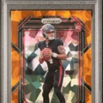 Desmond Ridder Falcons 2022 Panini Prizm Orange Ice Prizm Rookie Card #302 PSA 9