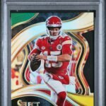 Patrick Mahomes 2023 Panini Select #226 Die-Cut Green/Yellow Prizm PSA 10 Gem Mint