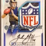 JARED GOFF 2016 NATIONAL TREASURES ACETATE ROOKIE NFL SHIELD PATCH AUTO #1/1 RAMS