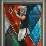 Aidan O'Connell Raiders 2023 Panini Phoenix Fire Burst Rookie Card #122 PSA 10