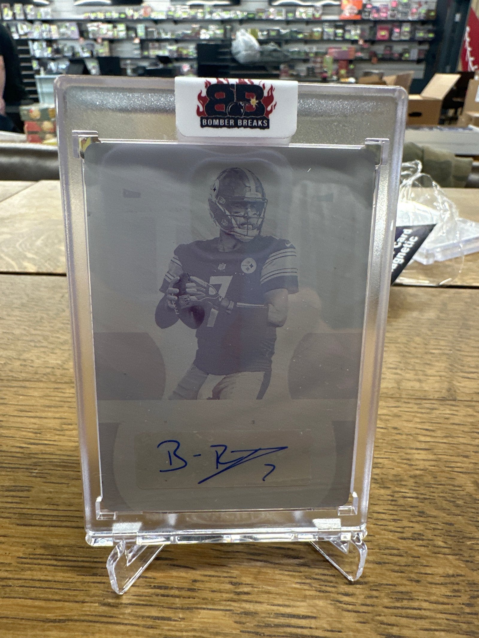 A51235FE-714B-4E93-A32F-191A6B4C5825 Ben Roethlisberger 2020 Panini National Treasures Printing Plate Auto 1/1 - Image 1