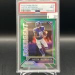 Justin Jefferson 2020 Panini Prizm Emergent Green Prizm #10 PSA 9