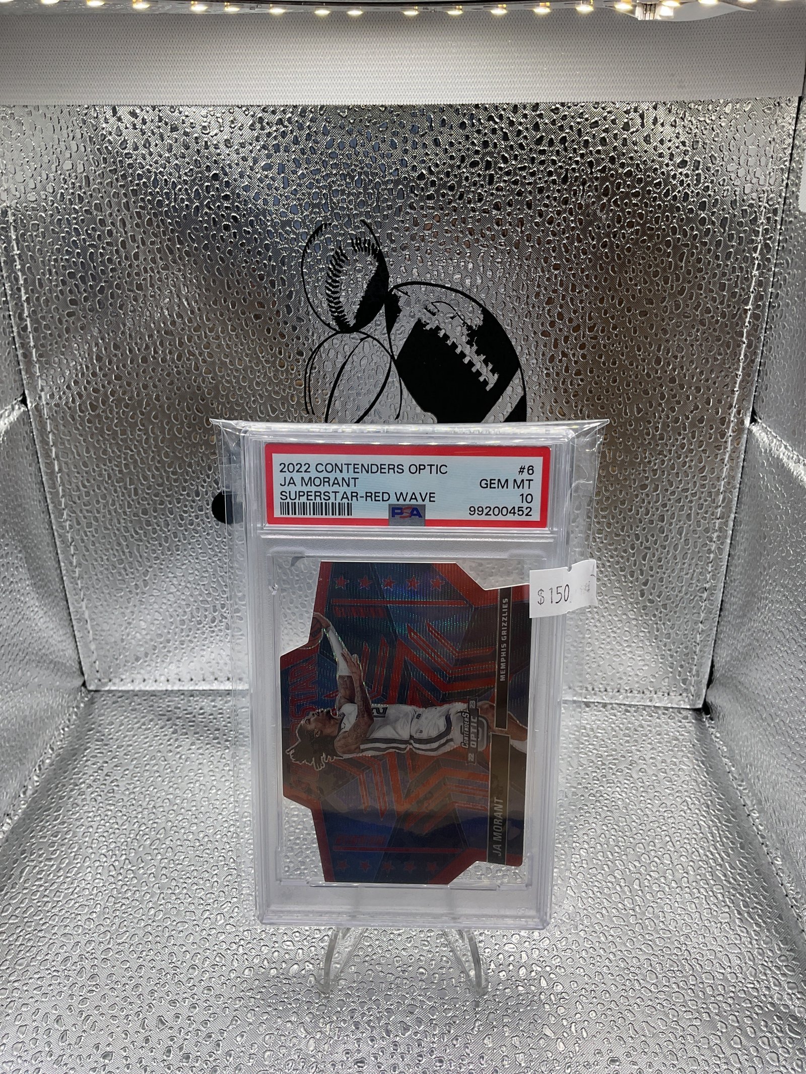 A9FE4AD2-7502-4FBC-BC3B-471444407B4E 2022 Contenders Optic Ja Morant Superstar red wave PSA 10 - Image 1