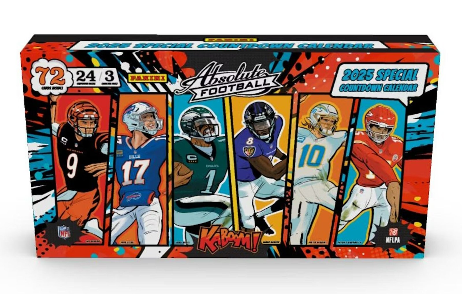 AC856990-5F6A-4713-BBFA-4CBAEDE1360A 2025 Panini Absolute Football Countdown Calendar 8 Box Case - Image 1