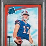 Josh Allen 2018 Donruss Opric Rookie #154 Red #99/99 PSA 9 Mint