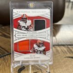 Nick Chubb Kareem Huht 2021 National Treasures NFL Gear Combo Materials 96/99