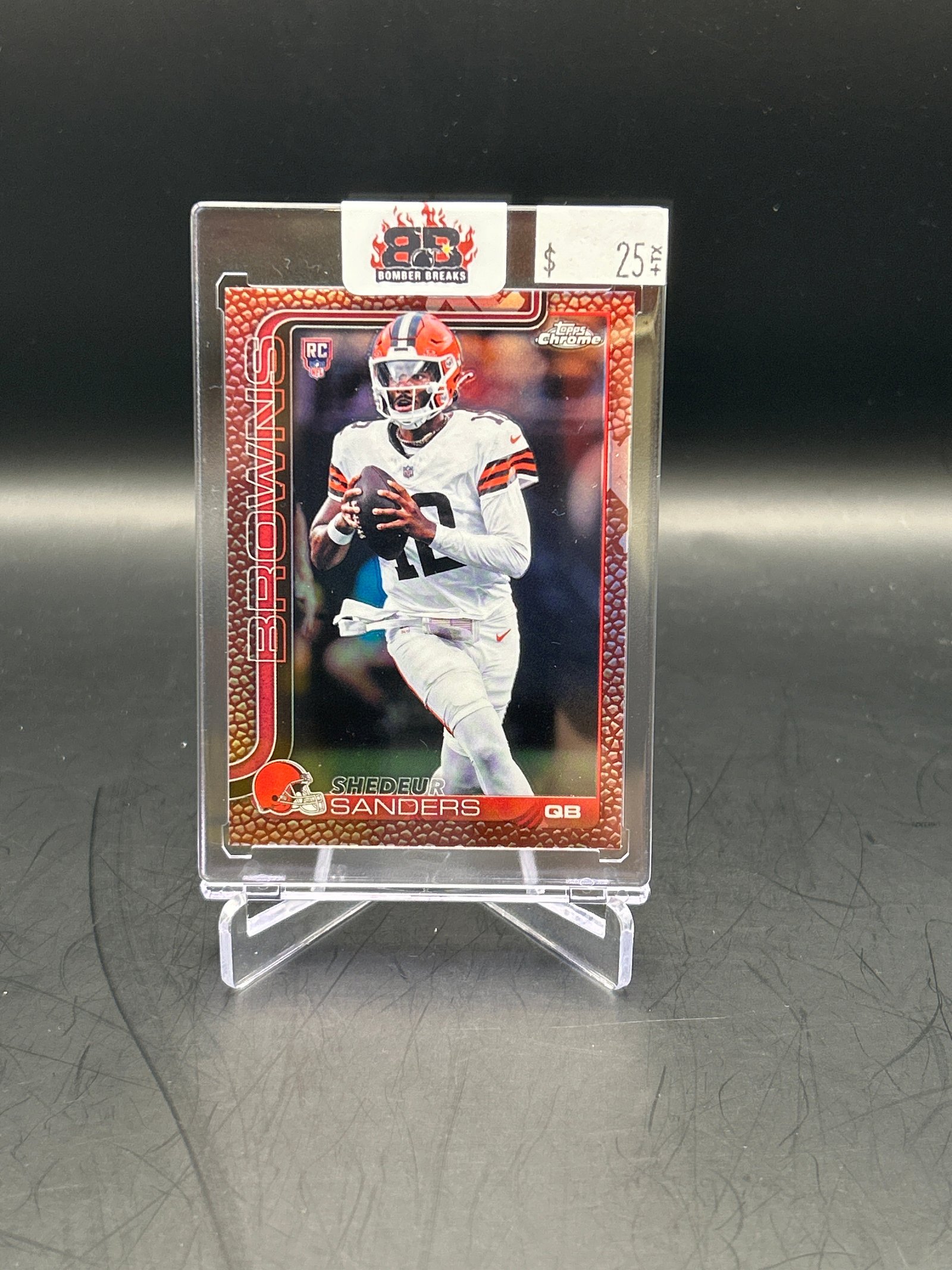 C851DE47-CC1F-4B5E-801E-1D0AF9D97E9C Shedeur Sanders 2025 Topps Chrome Football Leather #315 - Image 1