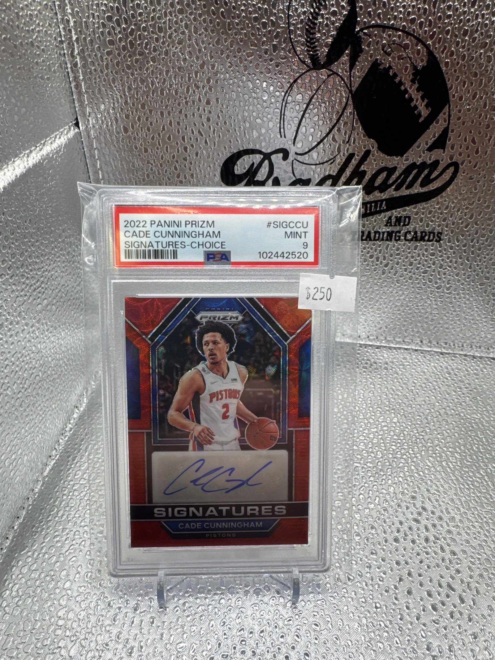 DBC92740-C170-4C03-88E2-577D808B8879 2022 Panini Prizm Cade Cunningham Signatures Choice PSA 9 - Image 1