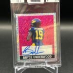 Bryce Underwood 2025 Leaf 15th Anniversary Bryce Underwood Pink Shimmer 1/1 #48A-BU1 (Damaged)