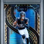 Rome Odunze 2024 Panini Select Rookie #136 Gold Dragon Scale #5/10 PSA 10 Gem Mint