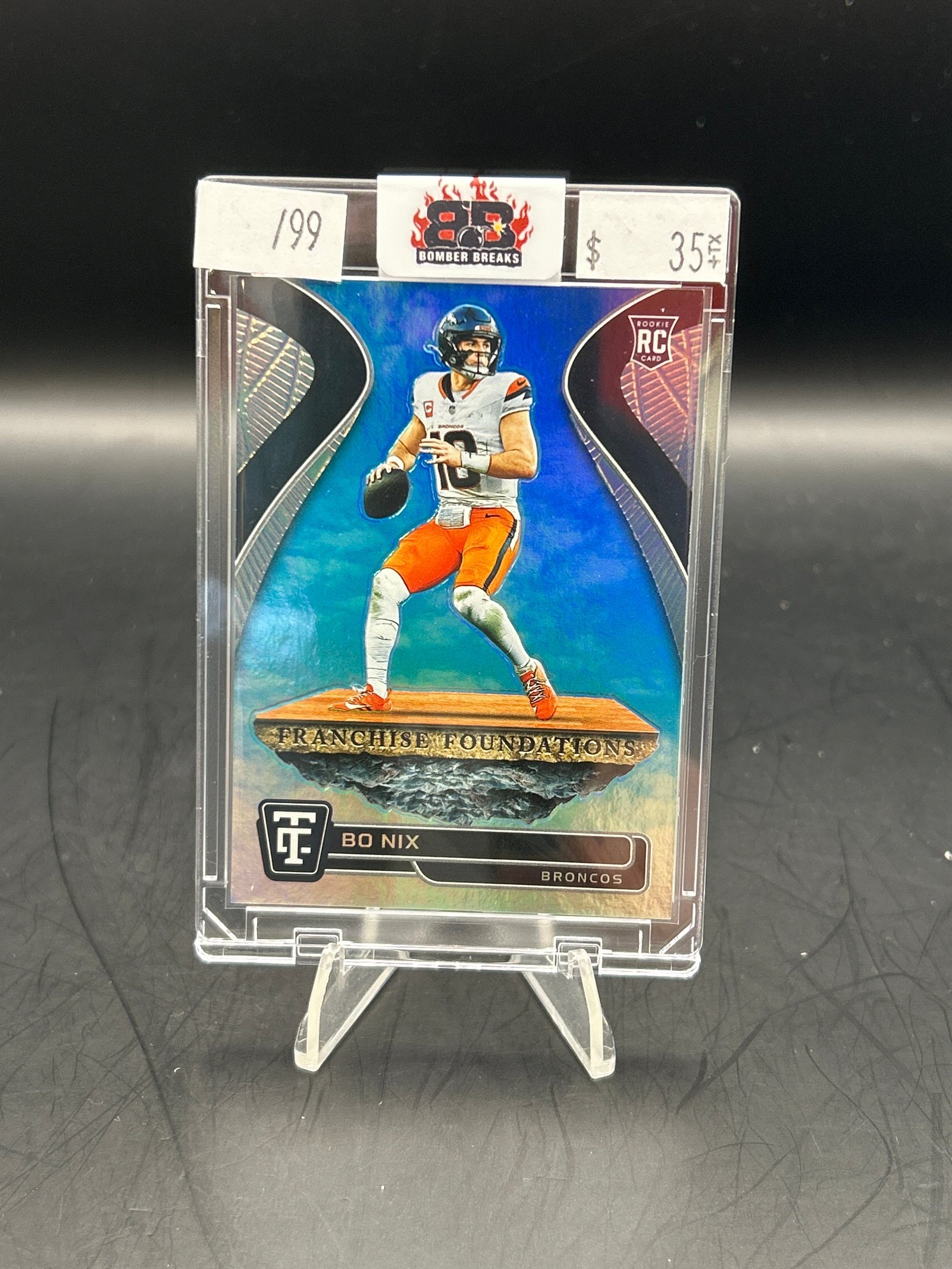 FA936A3A-AE84-4E6C-BA68-A24262AE071A Bo Nix 2024 Panini Totally Certified Franchise Foundations /99 #15 - Image 1