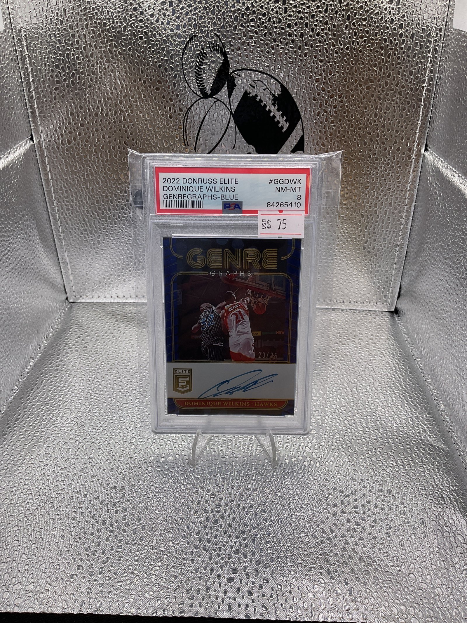 FB3D702B-F322-4C11-A92D-E323642661D8 Dominique Wilkins 2022 Donruss Elite auto /25 - Image 1