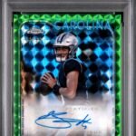 Bryce Young 2024 Topps Chrome Green Geometric Auto #44/99 PSA 9 Mint