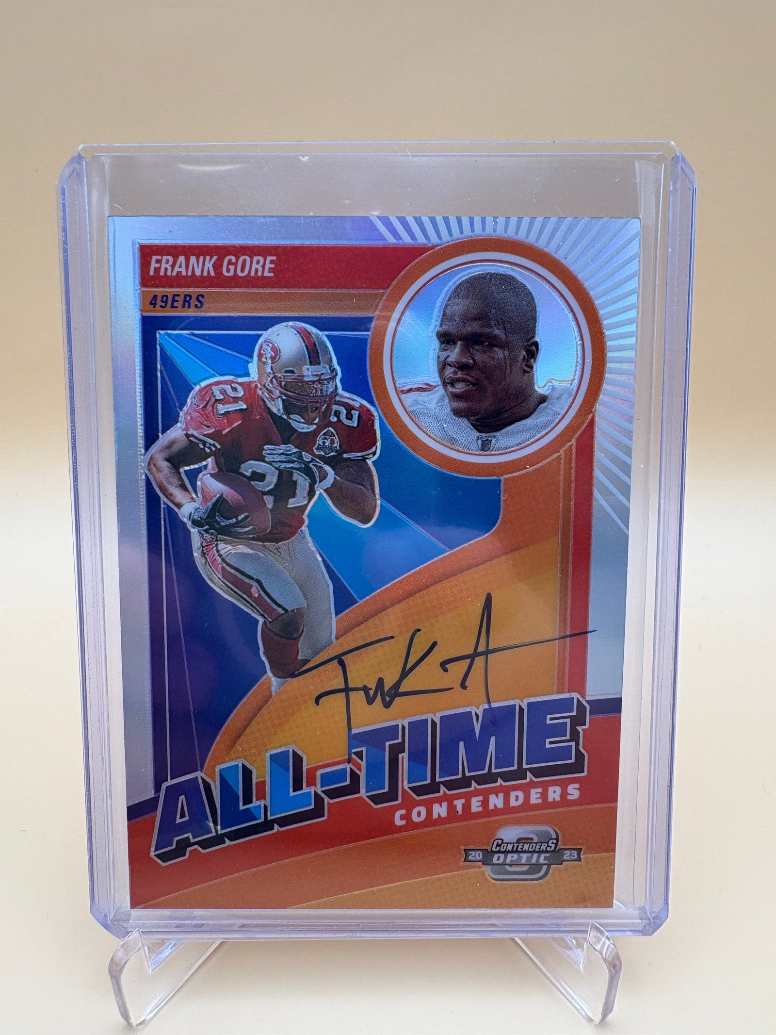 IMG-7319 Frank Gore 2023 Contenders Optic Blue Autograph #/25 - Image 1