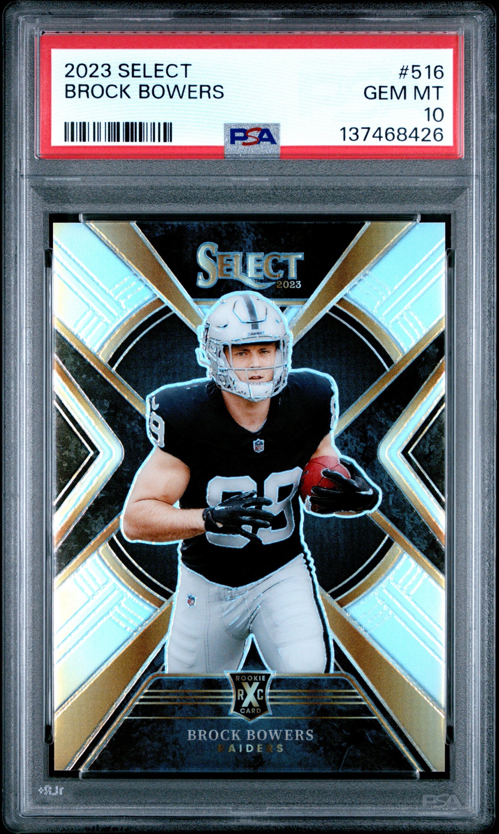 LZ_kxQfb7kusiweLEbbMhg Brock Bowers 2023 Panini Select XRC #516 PSA 10 Gem Mint - Image 1