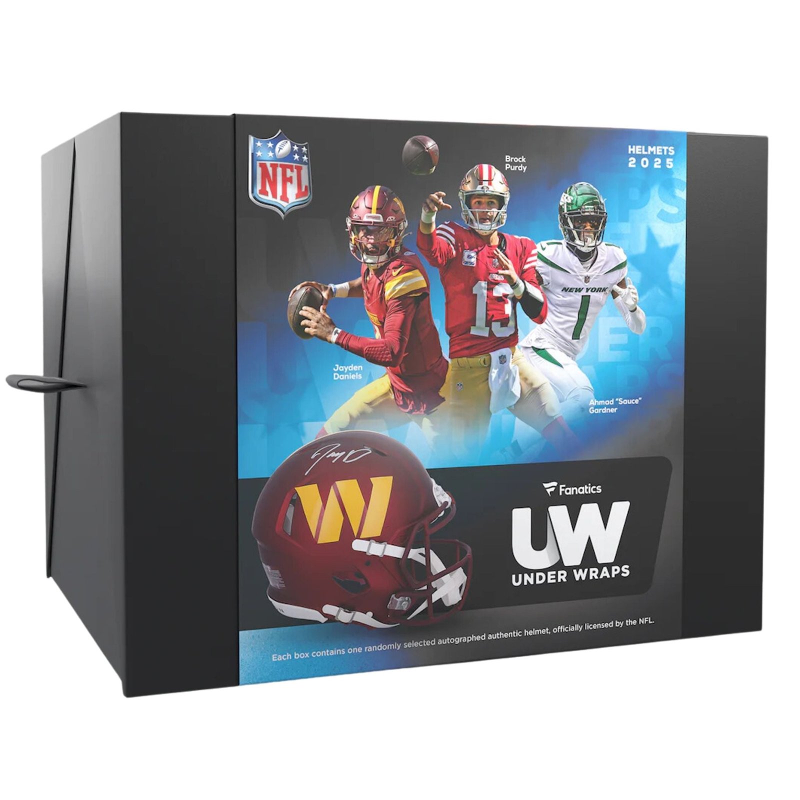 NewProductImage_16_a09911de-c345-4764-a645-03492639113c 2025 Fanatics Under Wraps Authentic Autographed NFL Helmet - Image 1