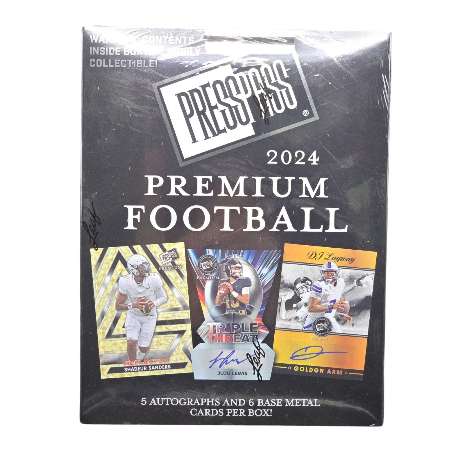 NewProductImage_19_a936cf76-f501-4098-833b-482515cfac4b 2024 Leaf Press Pass Premium Football Hobby Box - Image 1