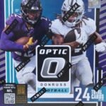 2025 Panini Donruss OPTIC Football Series Blaster Box with 3 EXCLUSIVE Rated Rookies Purple Shock Parallels and Chance for Ultra Rare Downtown Inserts PLUS