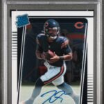 Justin Fields 2021 Donruss Optic Rookie Autograph #74/150 PSA 8 Nm-Mint