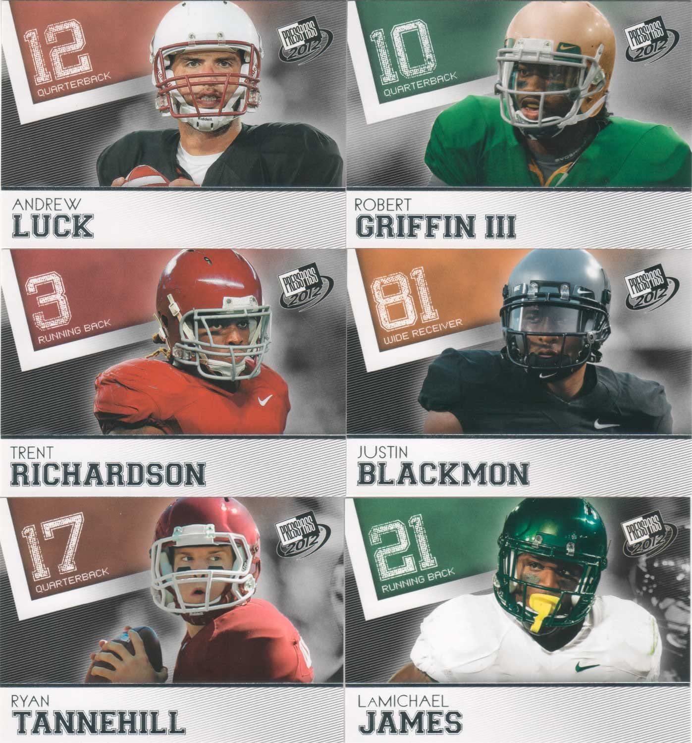 PressPass 2012 Press Pass Football Series Set Loaded with Top Rookie Year Prospect Cards including Andrew Luck and Kirk Cousins PLUS - Image 1