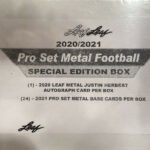 2021 Leaf PRO SET METAL Football Factory Sealed SPECIAL EDITION Box with a Justin Herbert AUTOGRAPHED Card