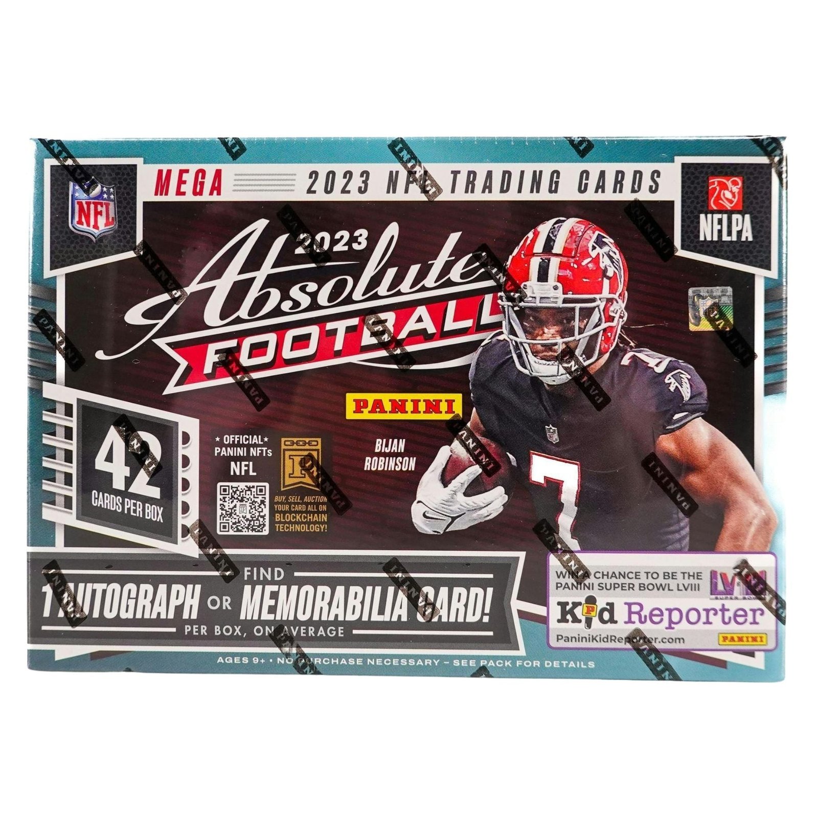 Product_Image_Template_26_19e01d16-924a-4fc9-be71-44f50e3c5be7 2023 Panini Absolute Football Hobby Mega Box (Teal) - Image 1