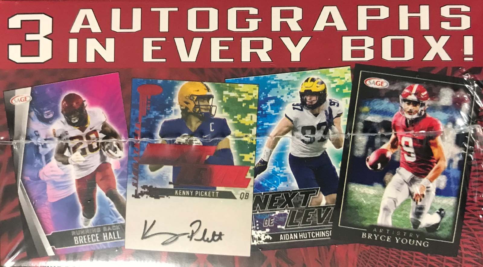 SageHighaa 2022 Sage NFL Football Draft Picks HIGH Series Blaster Box with 3 GUARANTEED AUTOGRAPHS - Image 1