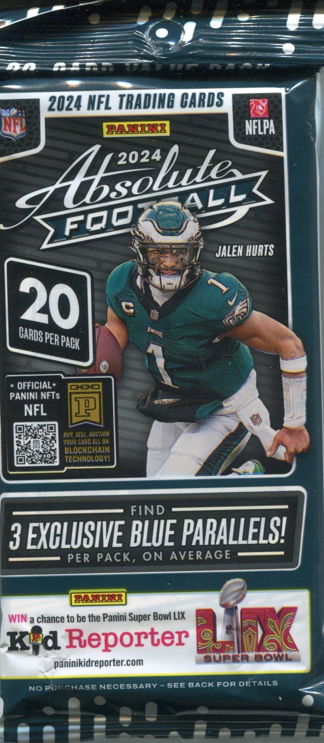Scan13_a792bca6-cb20-4989-8718-f7d98a720bb6 2024 Panini Absolute Football Jumbo Value Fat, Pack - Image 1
