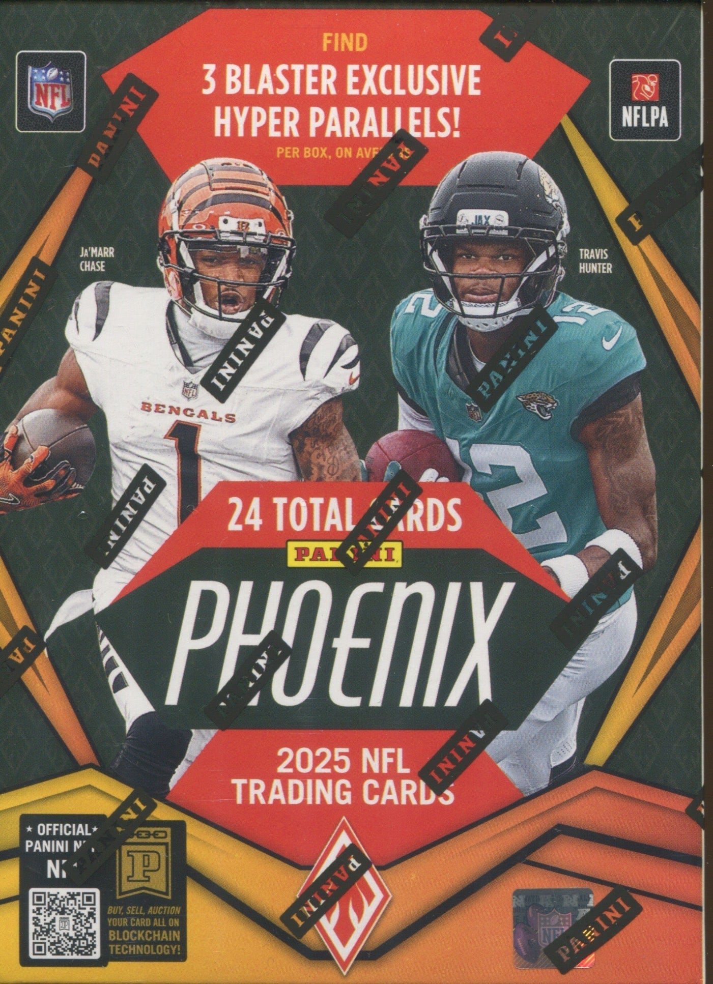 Scan6_63583ae1-ce72-44c4-b1e1-d758767e40ce 2025 Panini Phoenix Football Blaster, Box (Hyper Parallels) - Image 1