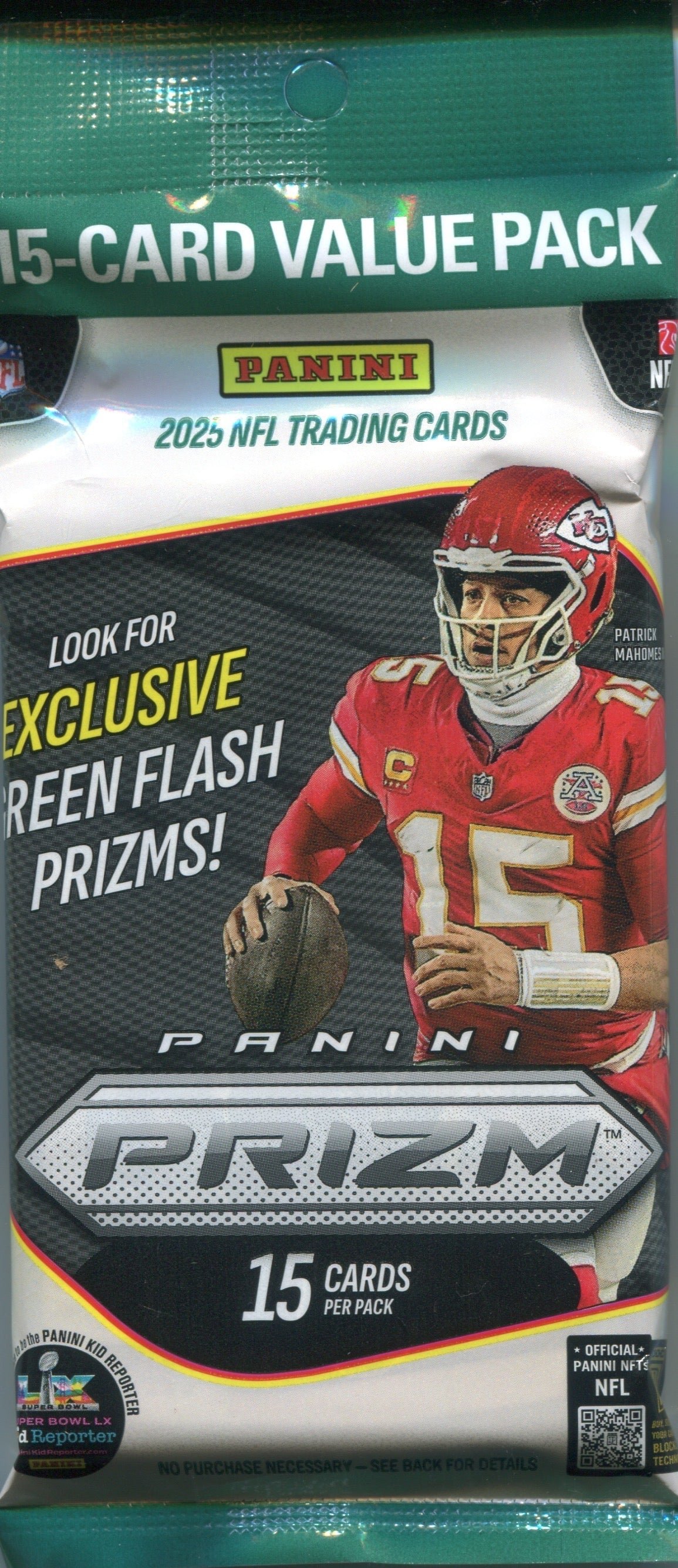 Scan_10_8d2cb393-6df3-4b0d-9565-9b0a124f9599 2025 Panini Prizm Football Fat, Pack (Green Flash) - Image 1