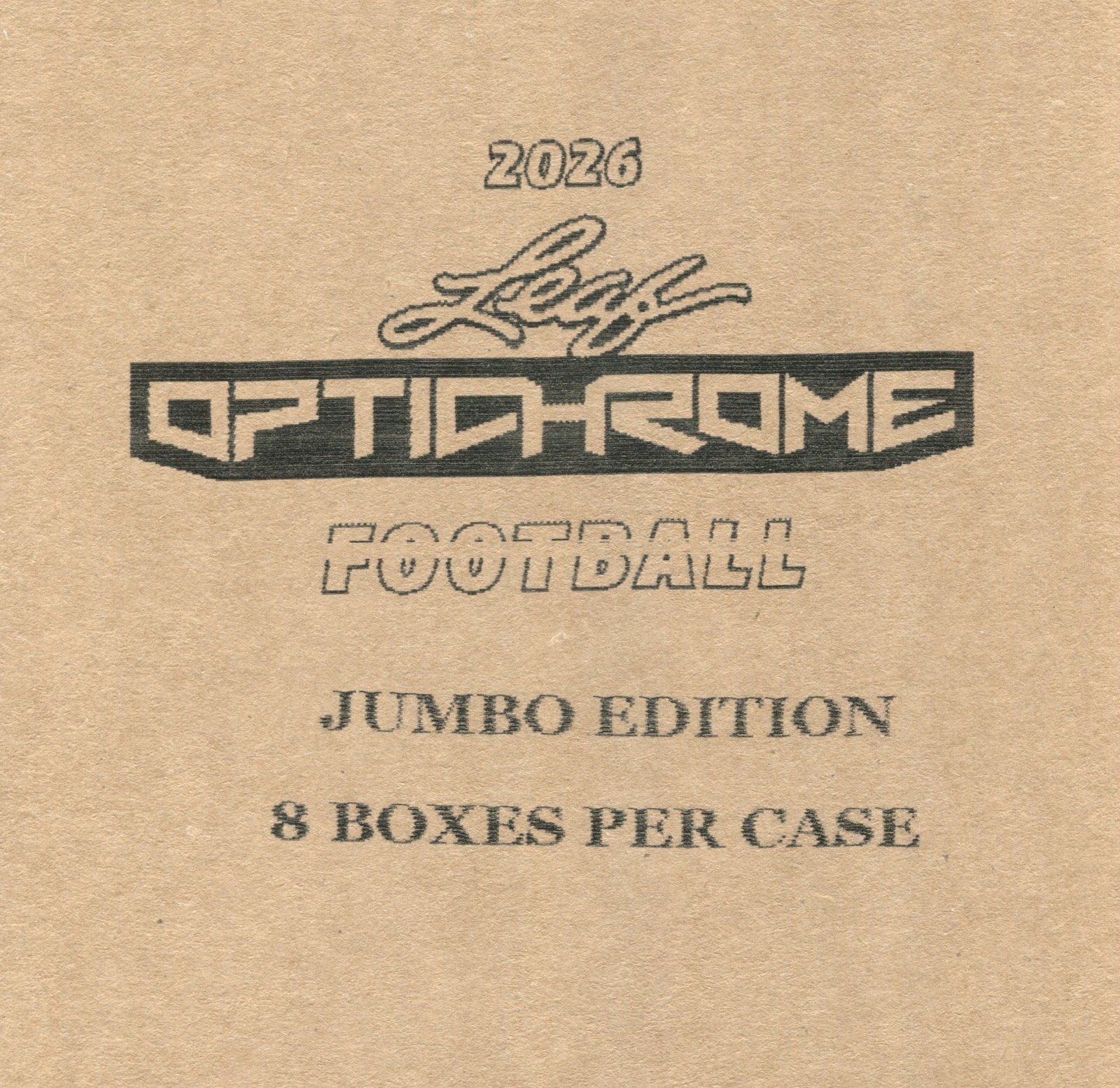 Scan_1_0db3c324-99b5-4b2d-8c4c-d49861a01a1d 2026 Leaf Optichrome Football Jumbo, 8 Box Case - Image 1