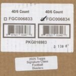 2025 Topps Signature Class Football Blaster, 40 Box Case