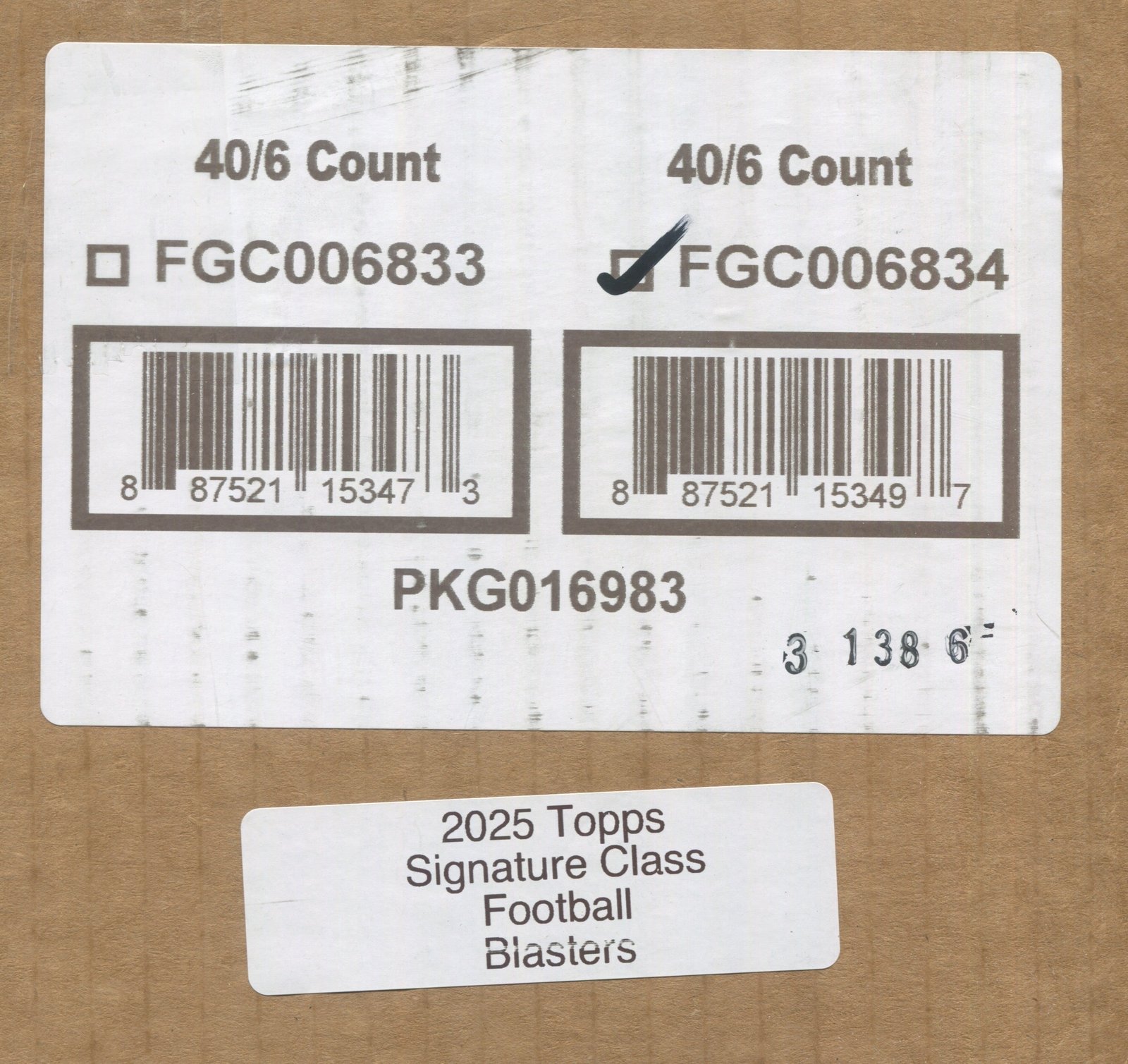 Scan_1_c340c422-72da-4066-be40-a086c1798bf2 2025 Topps Signature Class Football Blaster, 40 Box Case - Image 1