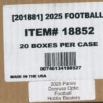 2025 Panini Donruss Optic Football Hobby, 20 Blaster Box Case (Blue Scope)