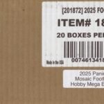 2025 Panini Mosaic Football Hobby, 20 Mega Box Case (Camo Red)