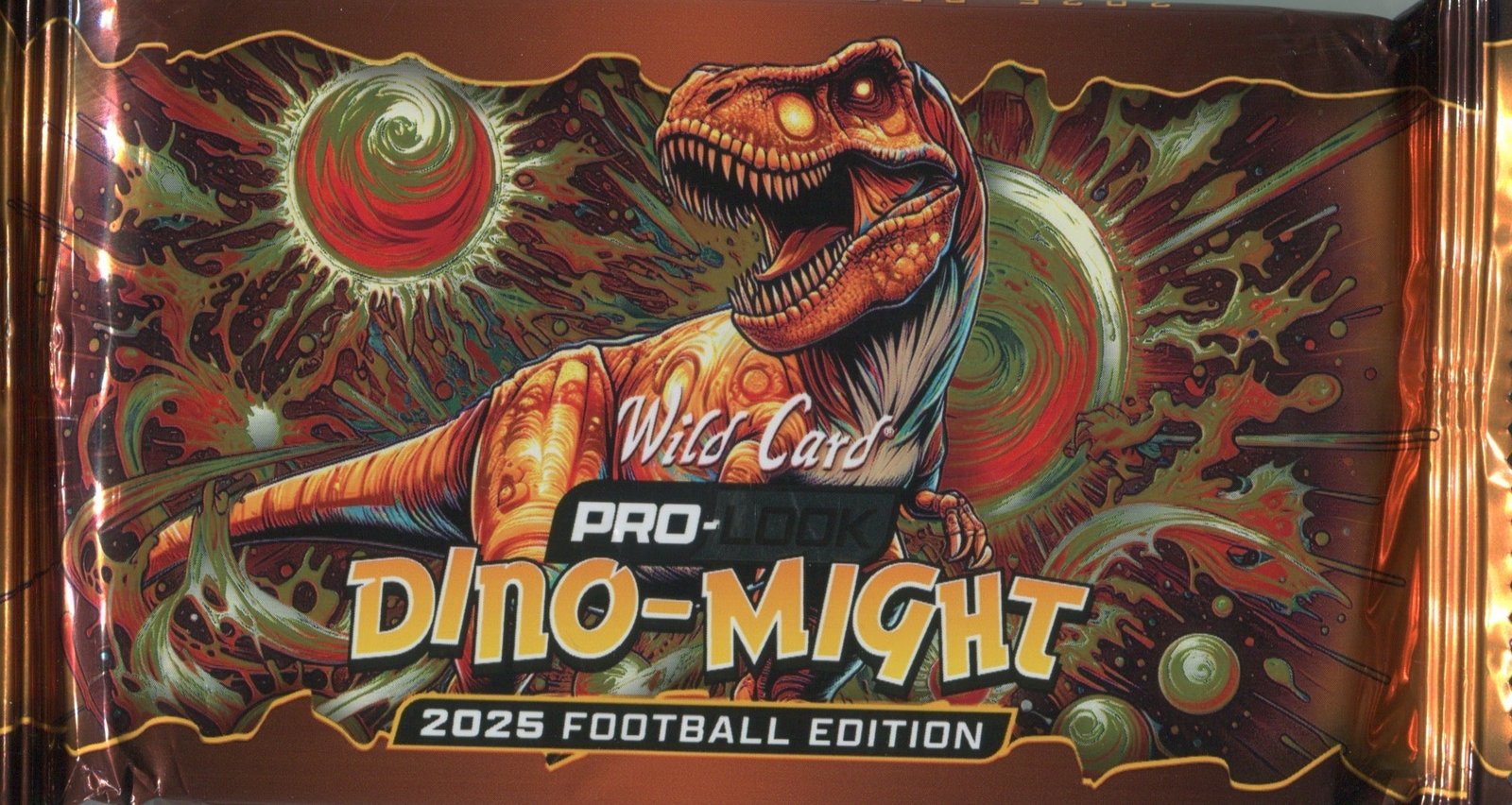 Scan_20_b5fe233e-475b-40d5-a342-668382f84849 2025 Wild Card Dino-Mite Pro-Look Football Hobby, Pack - Image 1