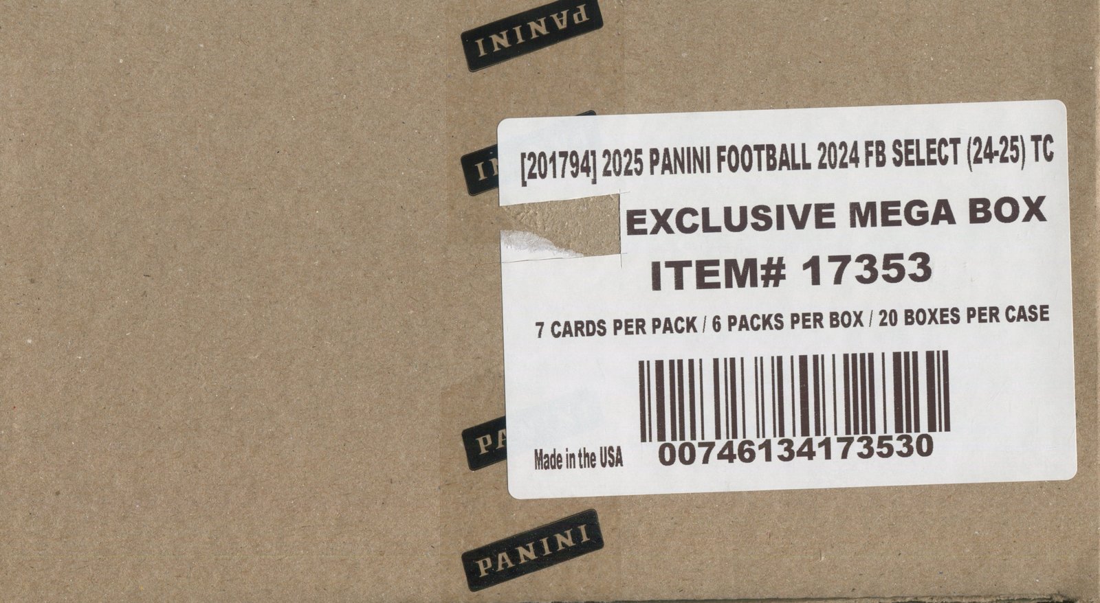 Scan_27_ea31144c-d1f7-419e-8a12-3b49a6725cda 2024 Panini Select Football Mega, 20 Box (Red & Black Shock Die Cut) Case - Image 1